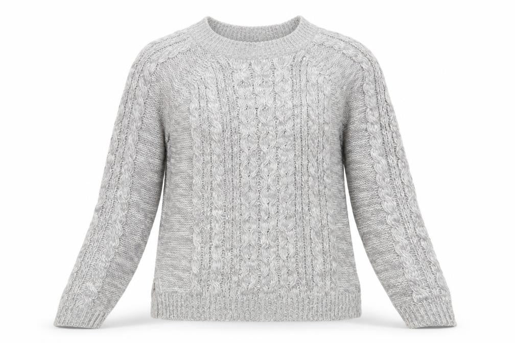 Select Womens Grey Round Neck  Acrylic Pullover Jumper Size 10