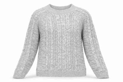 Select Womens Grey Round Neck  Acrylic Pullover Jumper Size 10