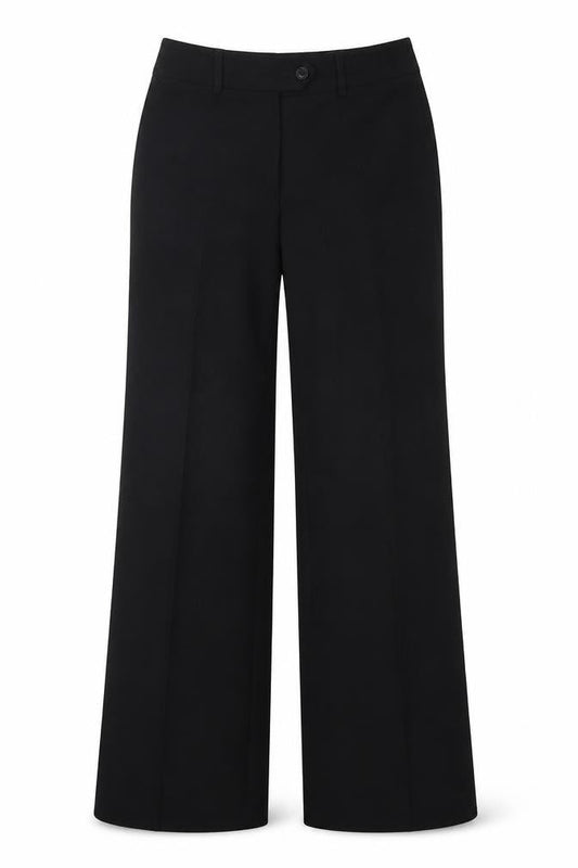 Robell Womens Black  Polyester Trousers  Size 8 L31 in Regular