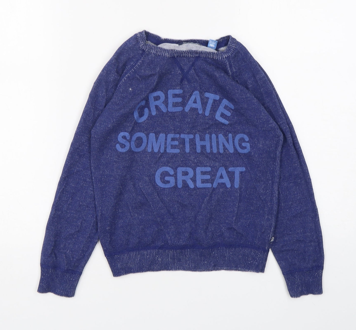Okaidi Boys Blue  Cotton Pullover Sweatshirt Size 6 Years  Pullover