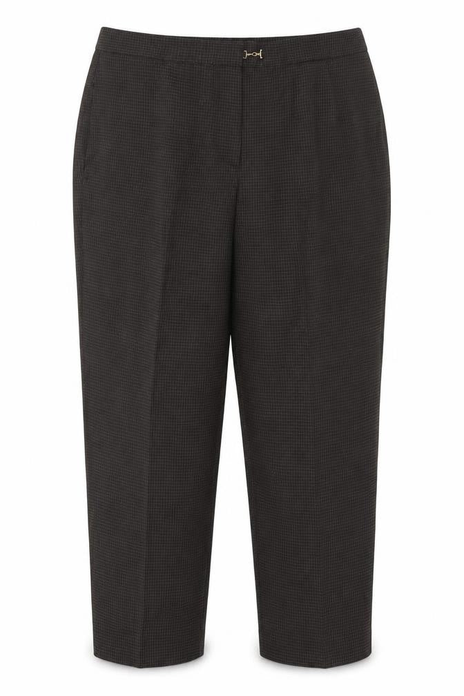 BHS Womens Brown Check Polyester Trousers  Size 20 L28 in Regular