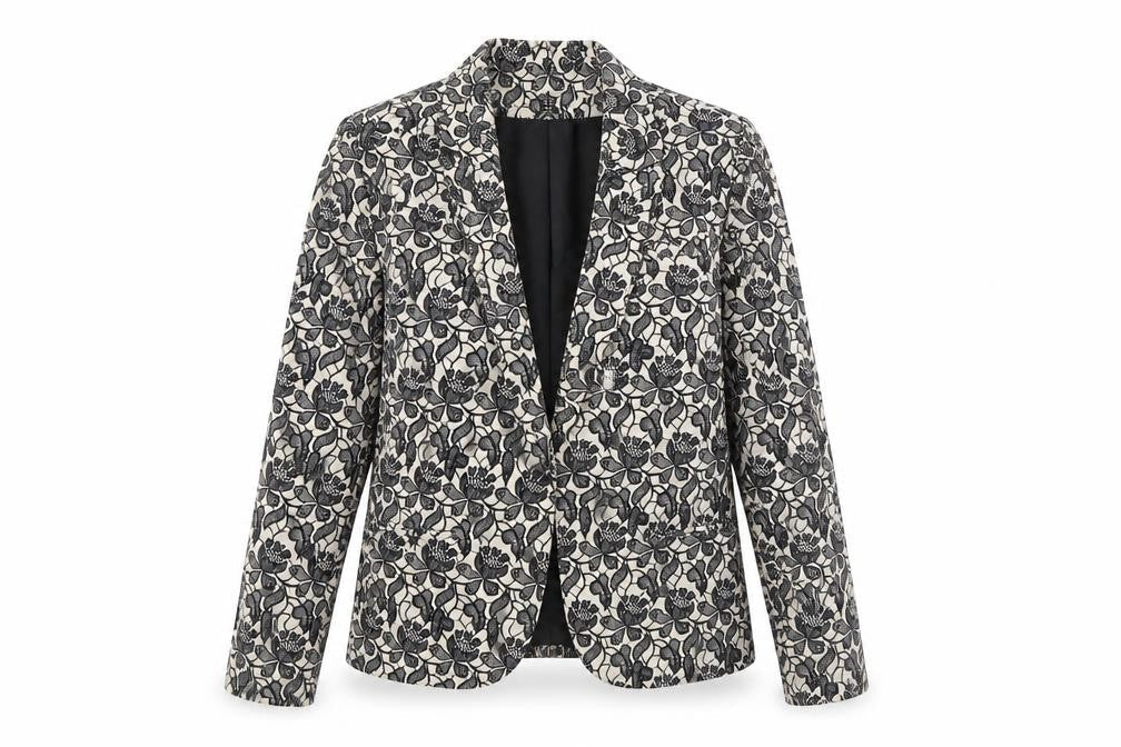 Topshop Womens Multicoloured Floral Cotton Jacket Blazer Size 8