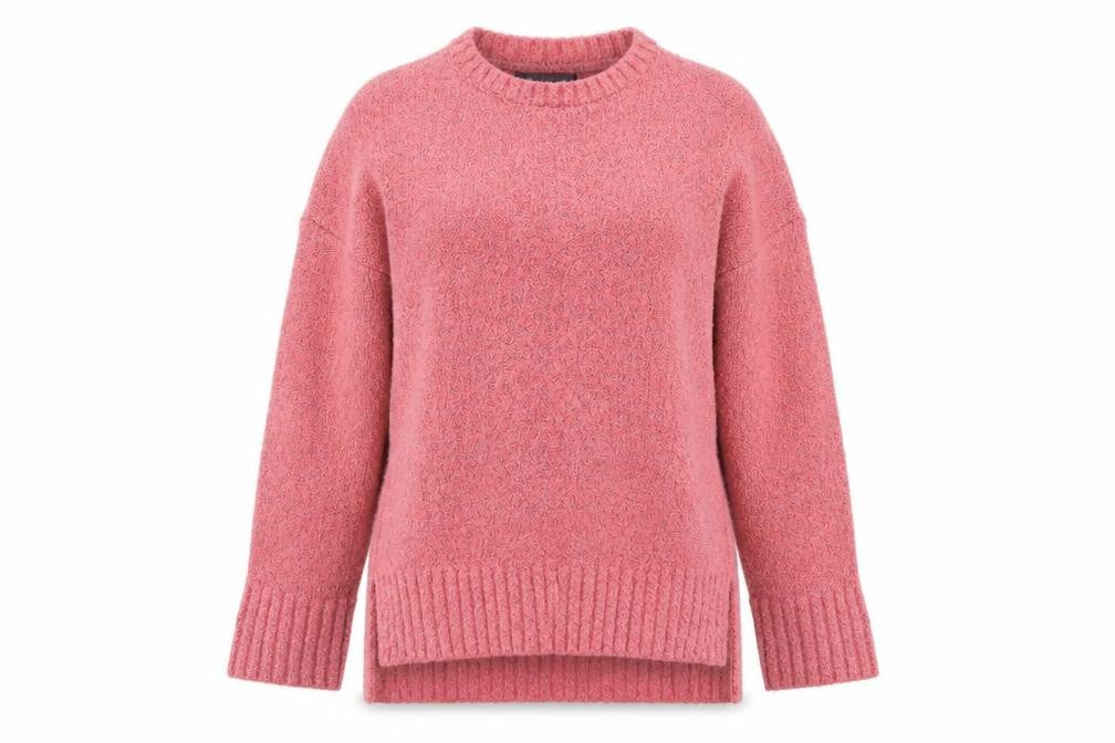Marks and Spencer Womens Pink Round Neck  Acrylic Pullover Jumper Size S