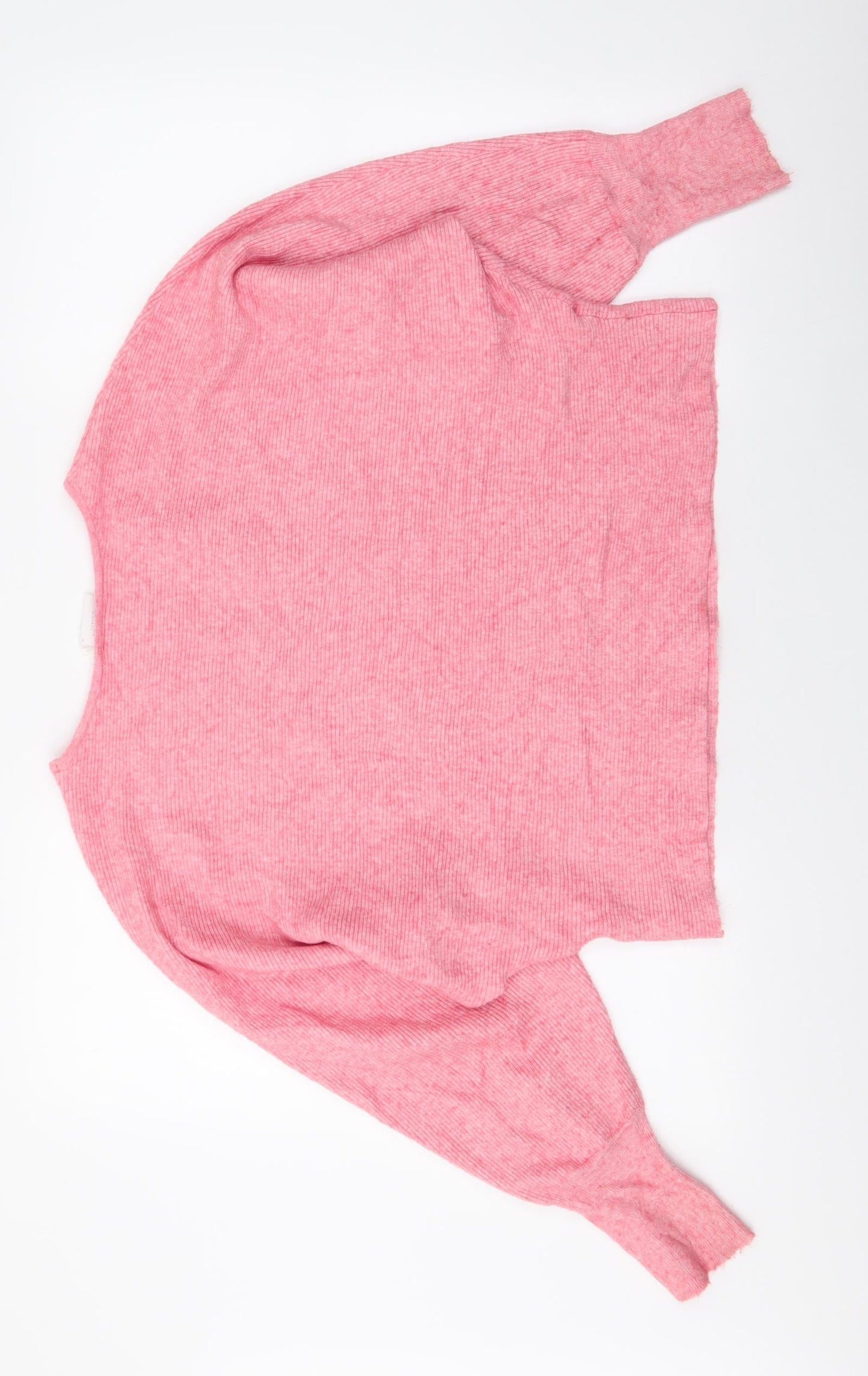 VILA Womens Pink Boat Neck  Viscose Pullover Jumper Size M