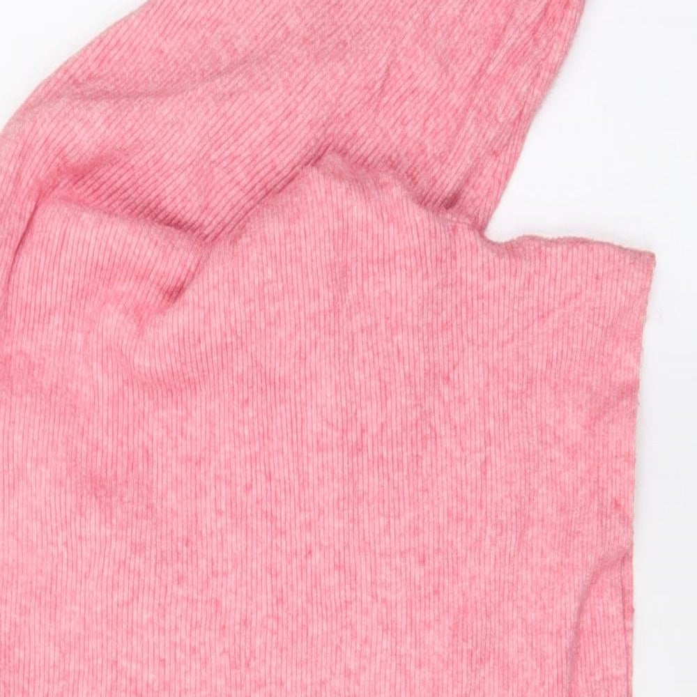 VILA Womens Pink Boat Neck  Viscose Pullover Jumper Size M