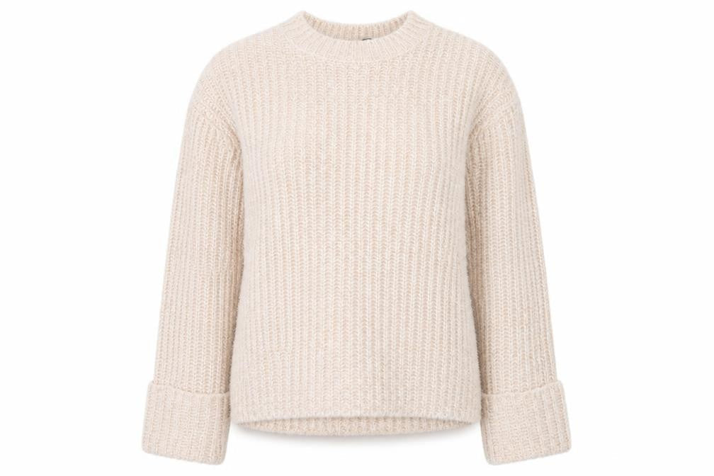 H&M Womens Ivory High Neck  Polyester Pullover Jumper Size XS   - `