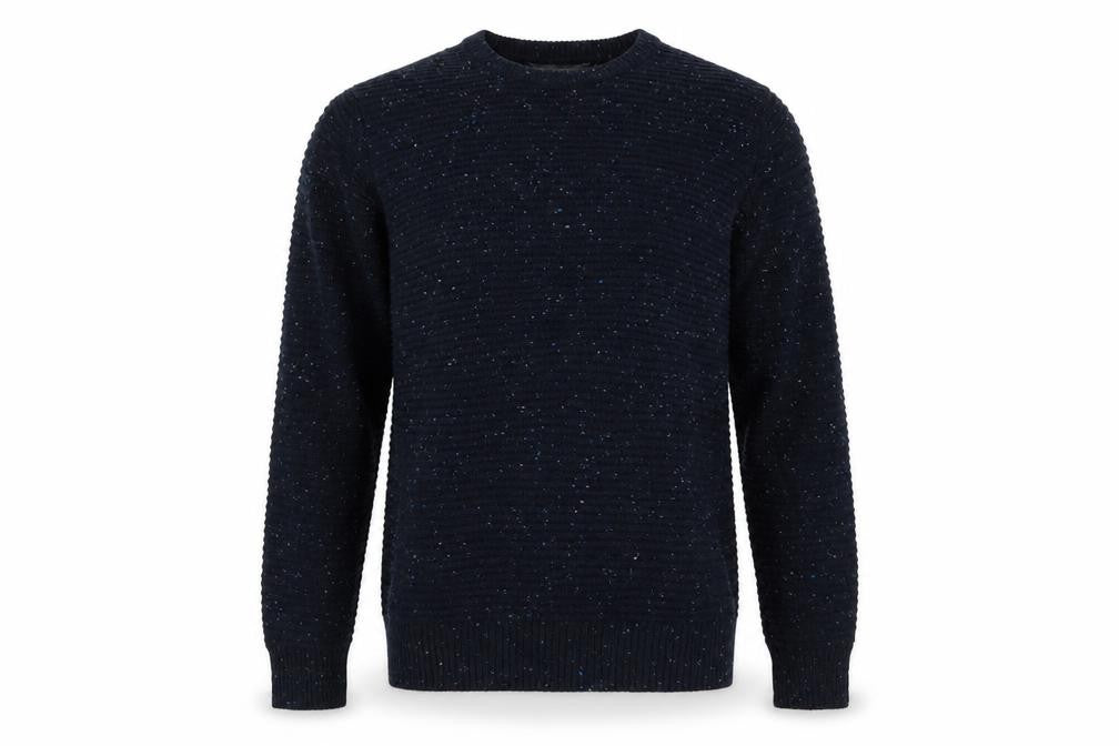 Cedarwood State Mens Blue Round Neck Acrylic Pullover Jumper Size M