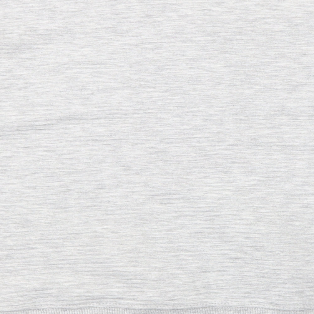 New Look Womens Grey Striped Polyacrylate Fibre Pullover Sweatshirt Size 14  Pullover