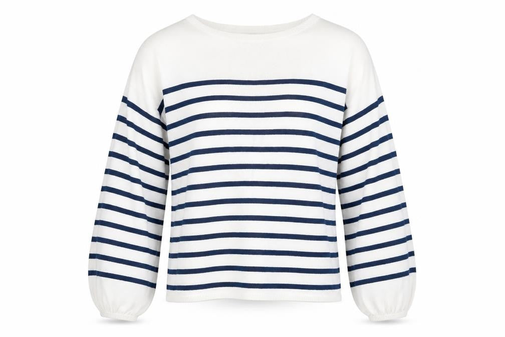 H&M Girls White Crew Neck Striped Cotton Pullover Jumper Size 11-12 Years  Pullover