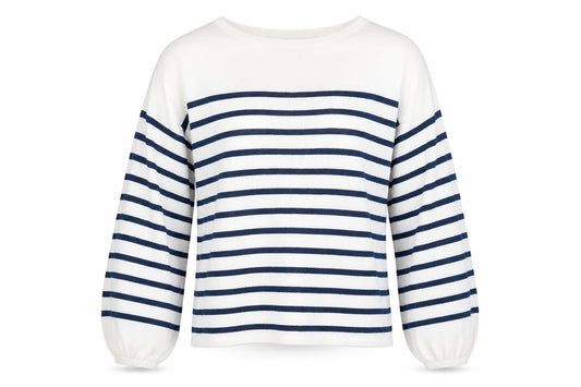 H&M Girls White Crew Neck Striped Cotton Pullover Jumper Size 11-12 Years  Pullover