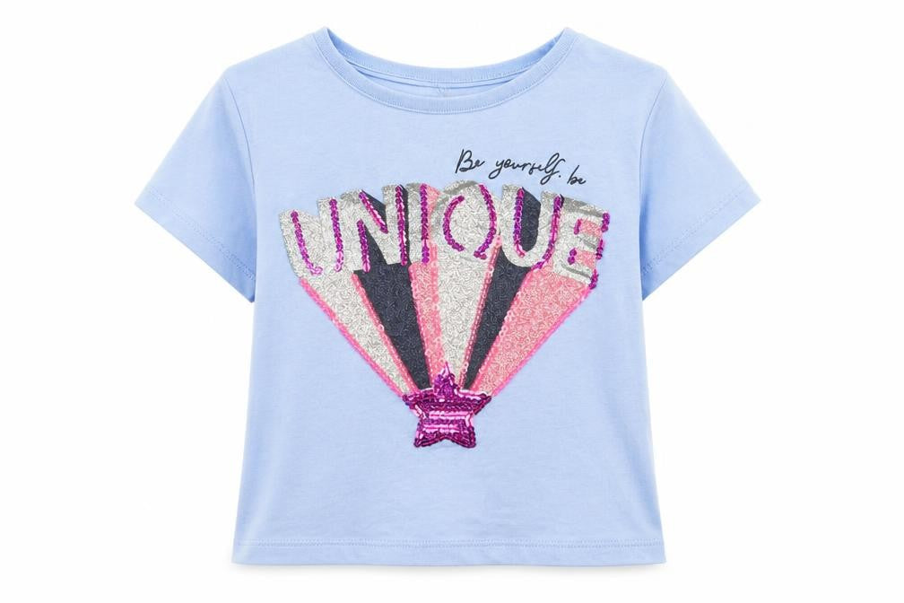 George Girls Blue  Cotton Pullover Polo Size 5-6 Years Crew Neck Pullover - Unique