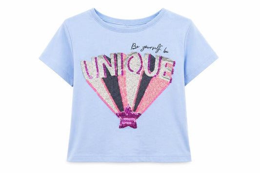 George Girls Blue  Cotton Pullover Polo Size 5-6 Years Crew Neck Pullover - Unique