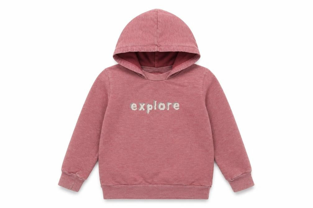 Keedo Boys Purple  100% Cotton Pullover Hoodie Size 4 Years   - EXPLORE