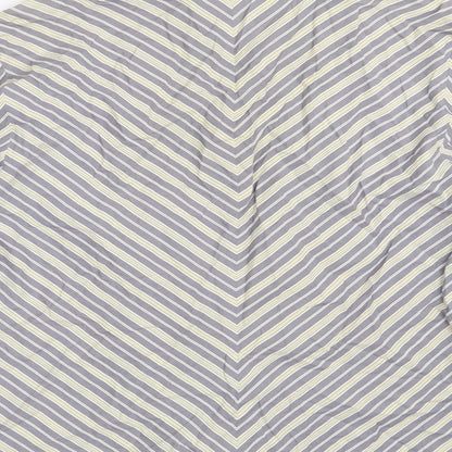 Express Womens Grey Striped 100% Cotton Basic Button-Up Size 12 Collared - Size 11-12