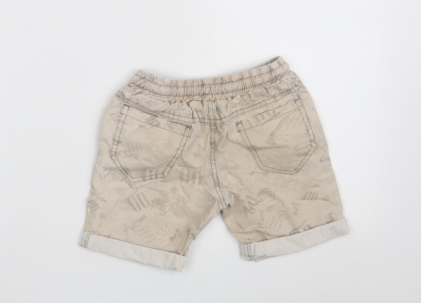mrp Boys Beige  100% Cotton Chino Shorts Size 4-5 Years  Regular