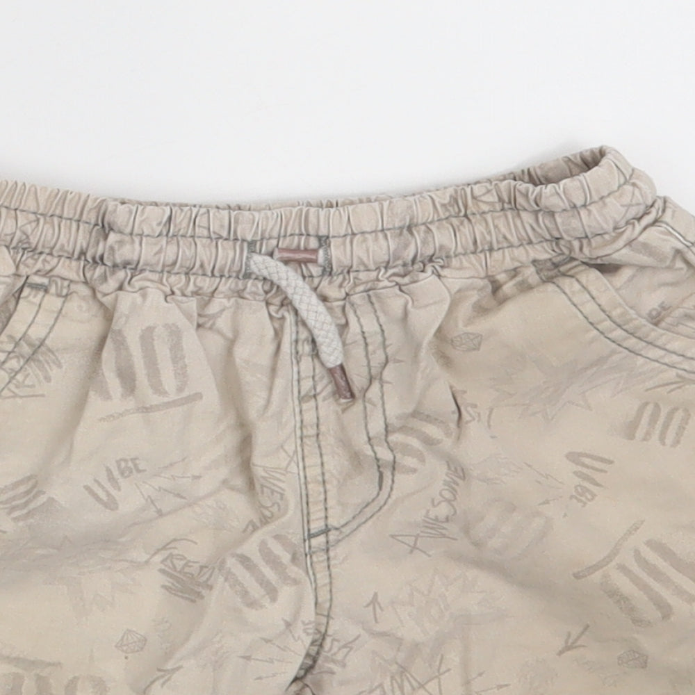 mrp Boys Beige  100% Cotton Chino Shorts Size 4-5 Years  Regular