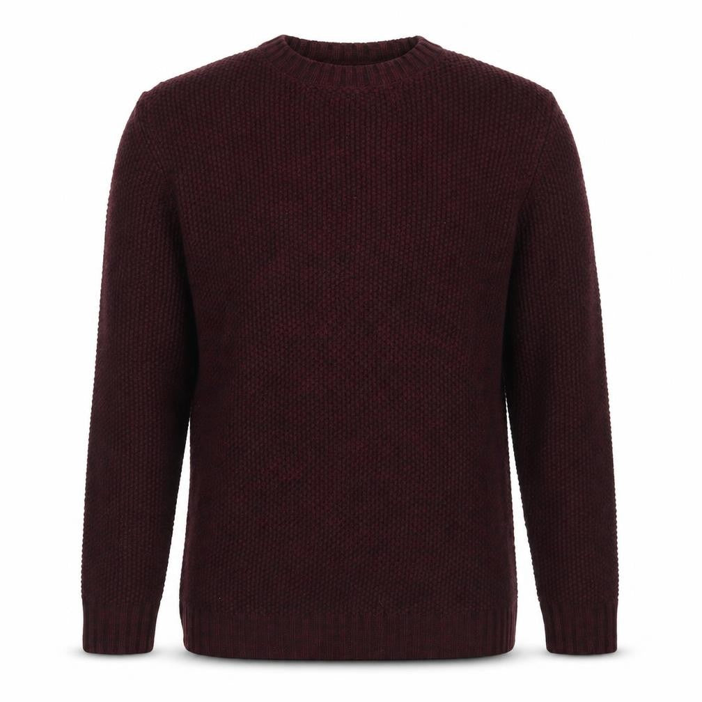 Cedarwood State Mens Purple Crew Neck Acrylic Pullover Jumper Size S