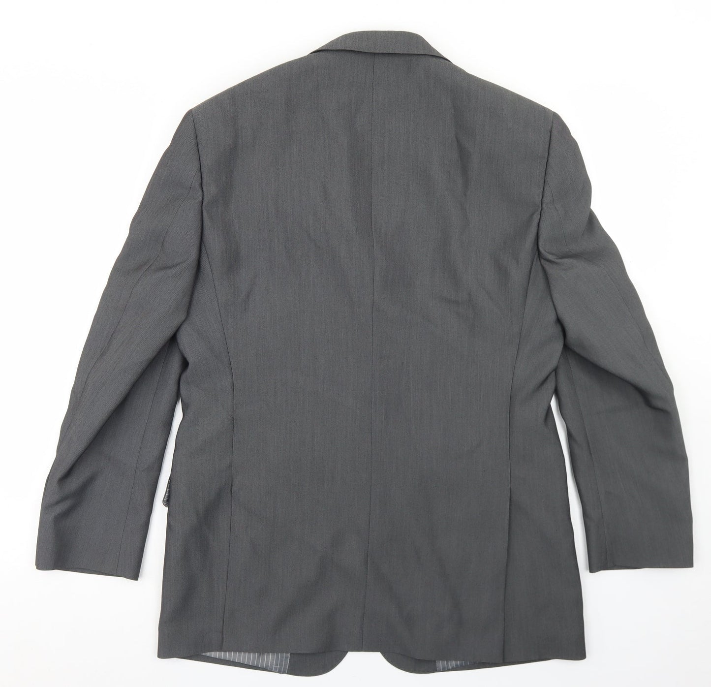 Preworn Mens Grey  Polyester Jacket Blazer Size 38