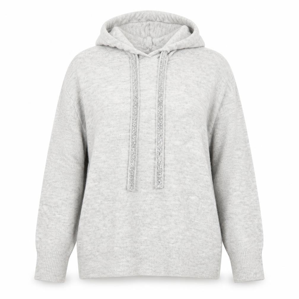 Dunnes Womens Grey  Acrylic Pullover Hoodie Size M  Pullover