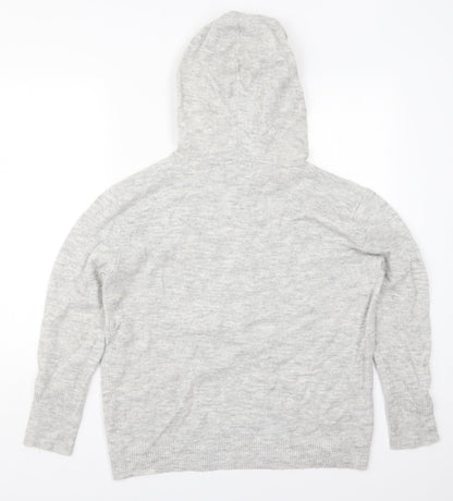Dunnes Womens Grey  Acrylic Pullover Hoodie Size M  Pullover
