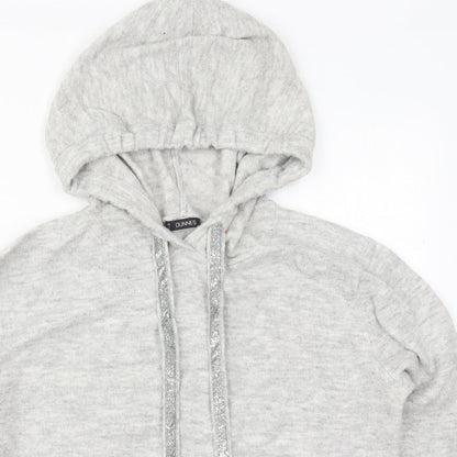 Dunnes Womens Grey  Acrylic Pullover Hoodie Size M  Pullover