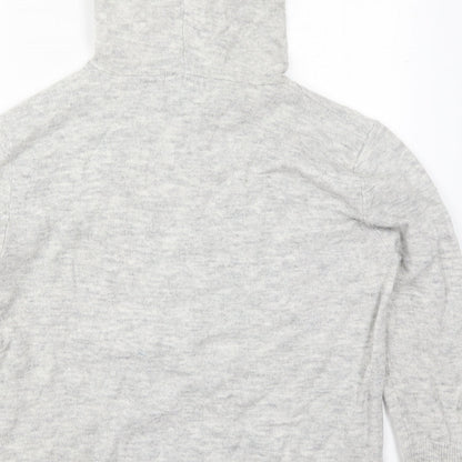 Dunnes Womens Grey  Acrylic Pullover Hoodie Size M  Pullover
