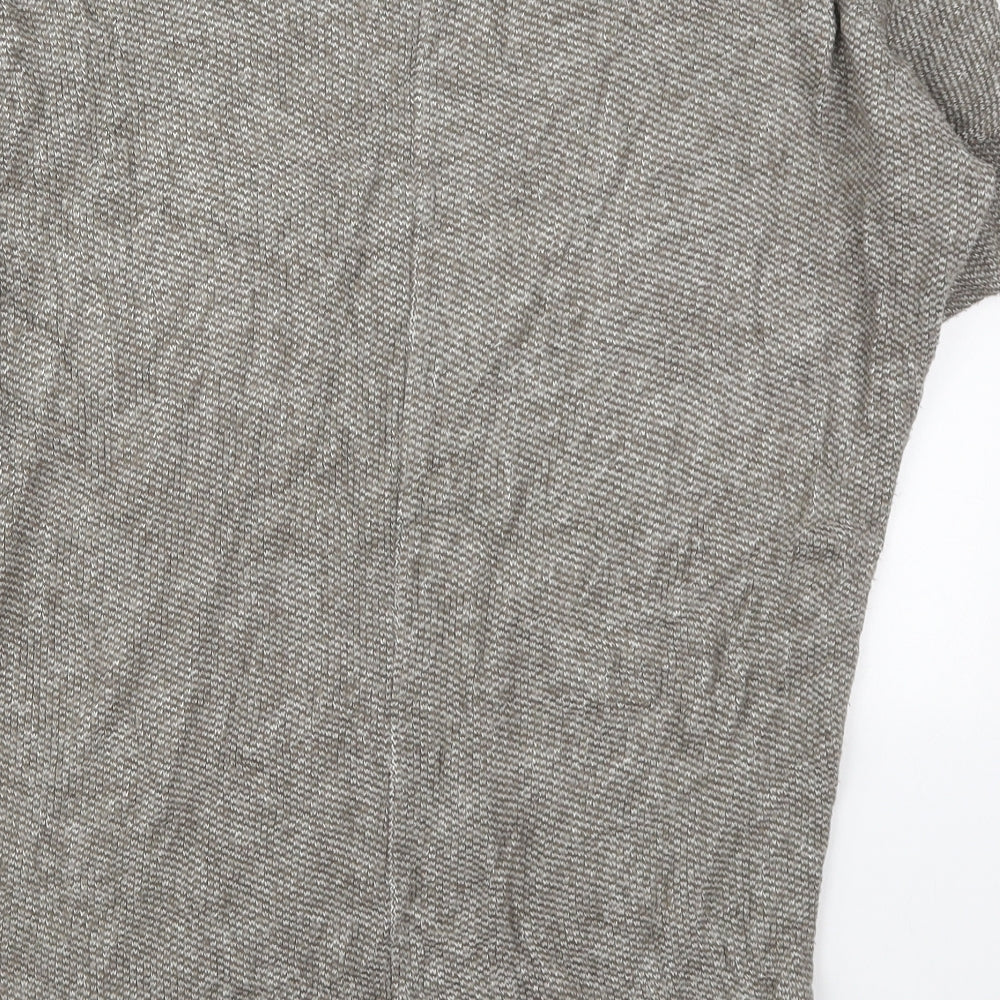 Apricot Womens Grey Round Neck  Acrylic Pullover Jumper Size S