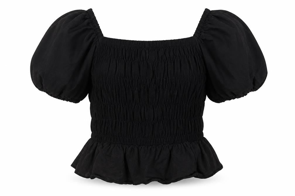 Missguided Womens Black  Viscose Basic Blouse Size 10 Round Neck