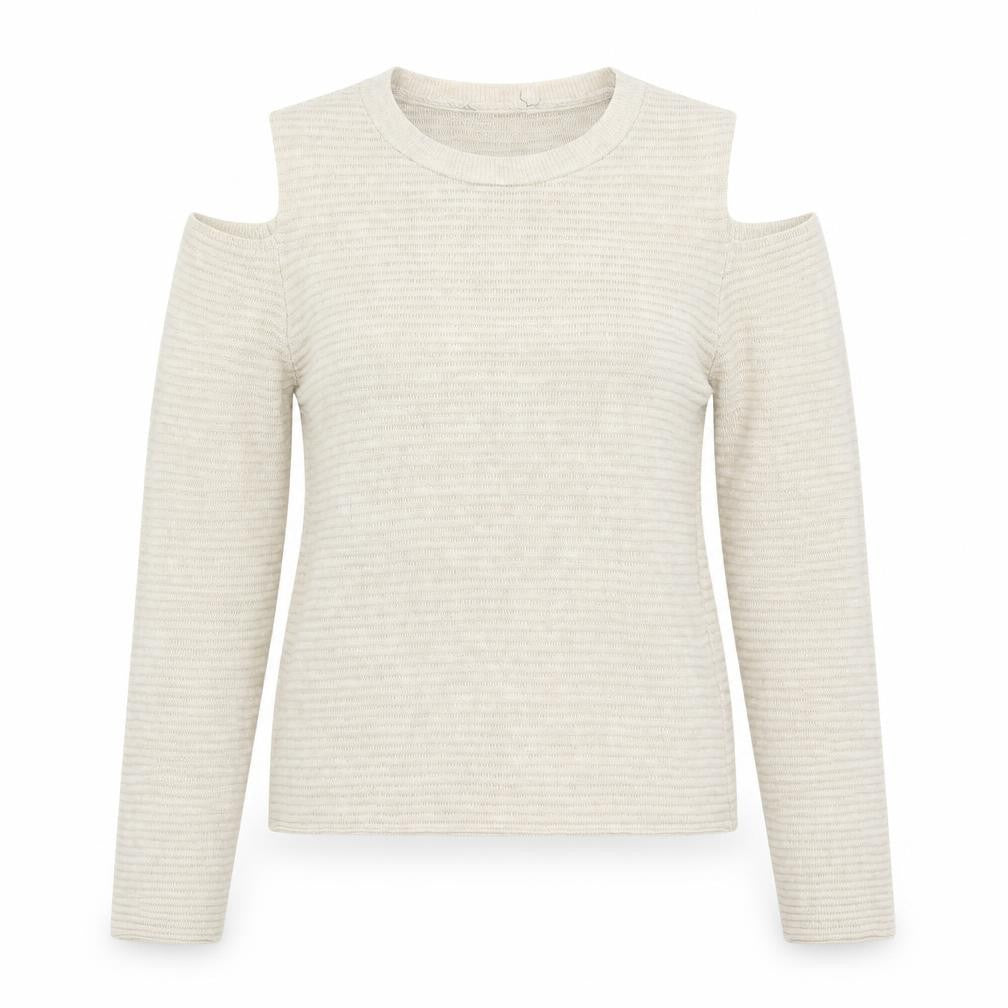 Atmosphere Womens Beige Crew Neck  Acrylic Pullover Jumper Size 8