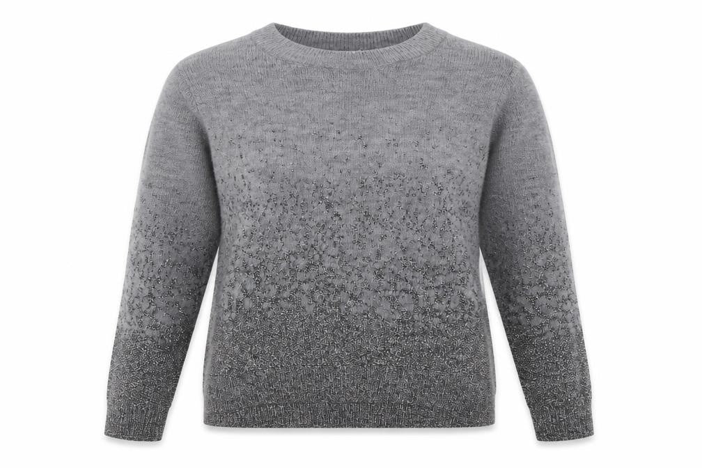 H&M Womens Grey Crew Neck  Acrylic Pullover Jumper Size M