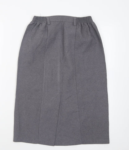 Preloved TruTex Womens Grey  Polyester A-Line Skirt Size 6 - Back