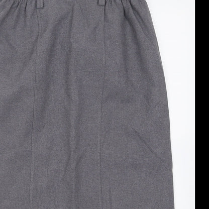 Preloved TruTex Womens Grey  Polyester A-Line Skirt Size 6 - Detail