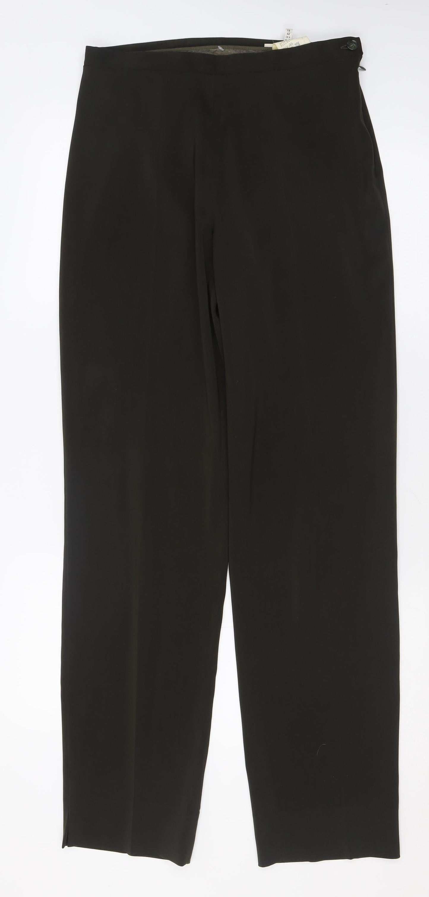 antonio derrico Womens Brown  Polyester Trousers  Size 12 L32 in Regular Button