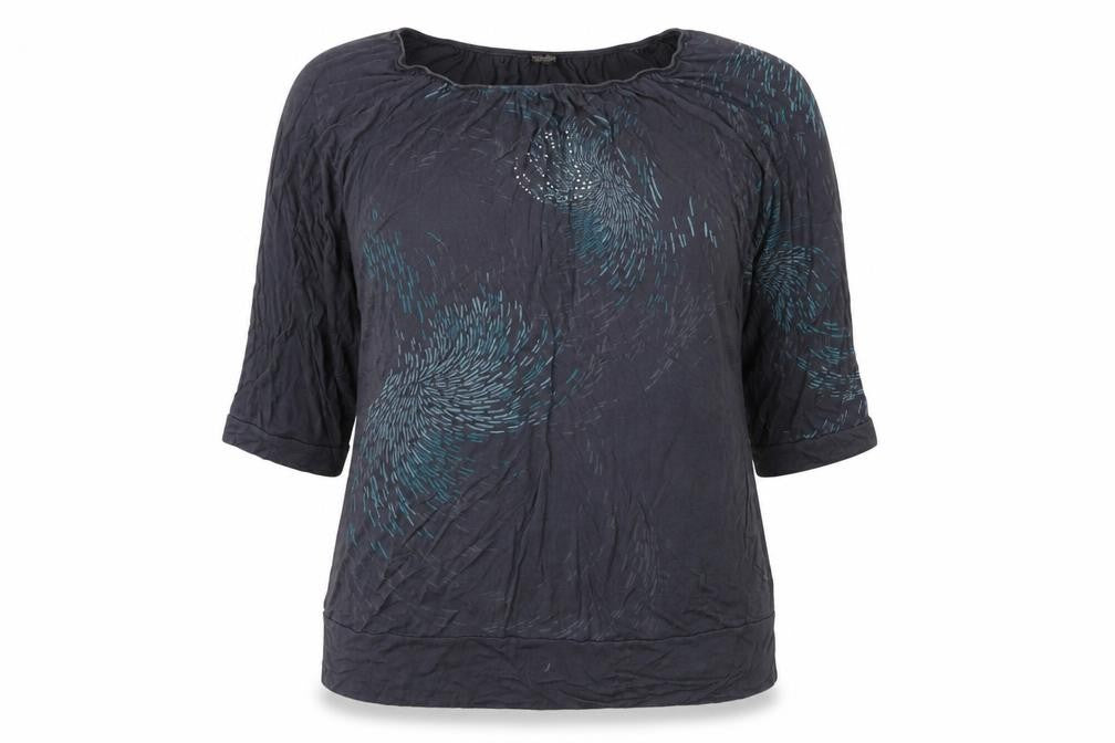 Vanilla Sugar  Womens Grey Floral  Jersey Blouse Size XL Boat Neck