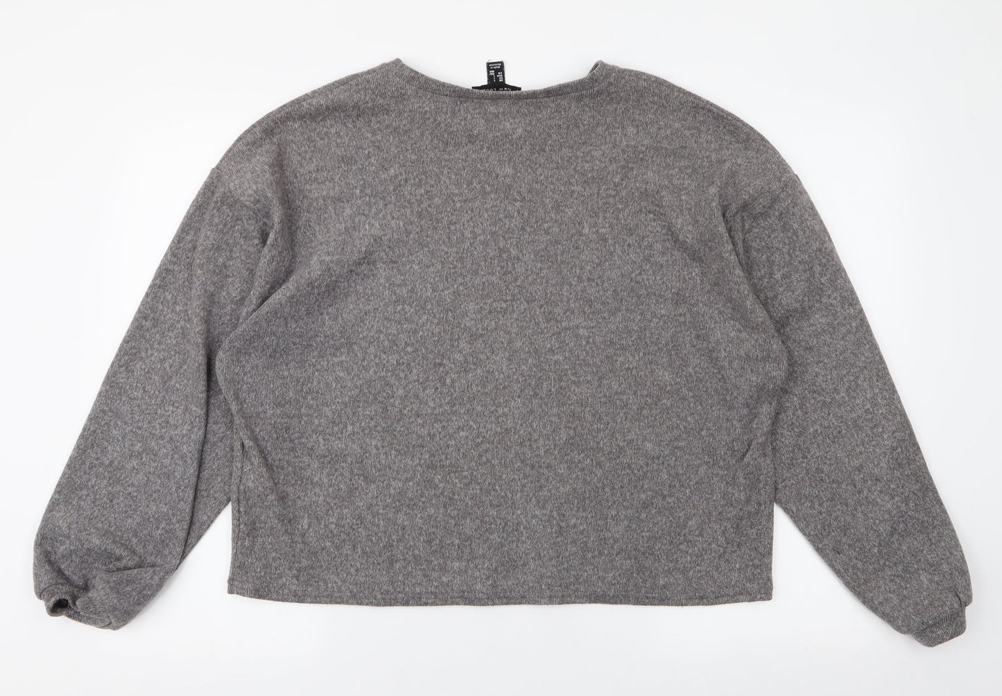New Look Womens Grey Round Neck  Polyester Pullover Jumper Size L