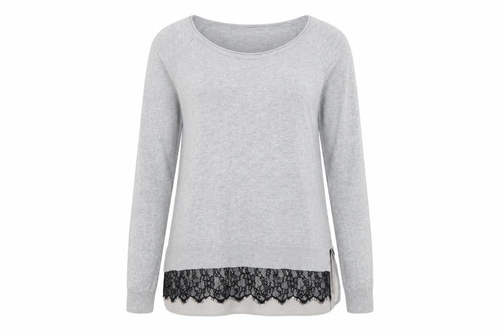 Papaya Womens Grey Round Neck  Acrylic Pullover Jumper Size 12