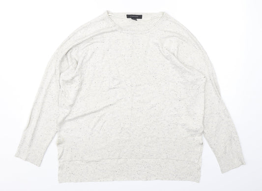 Atmosphere Womens Beige Round Neck  Viscose Pullover Jumper Size 18