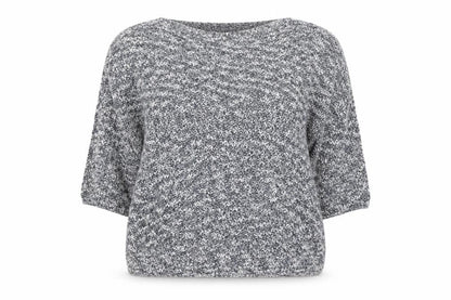 F&F Womens Blue Round Neck  Cotton Pullover Jumper Size 14