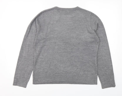 BHS Womens Grey  Acrylic Pullover Sweatshirt Size 14  Pullover