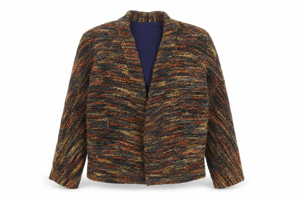 Zara Womens Multicoloured Striped Polyester Jacket Blazer Size S