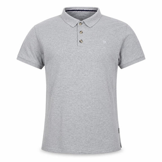 Bellfield Mens Grey  Cotton  Polo Size S Collared Button