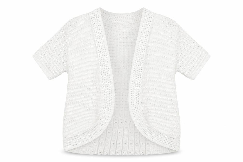 Pure & Natural  Womens White V-Neck  Cotton Cardigan Jumper Size L