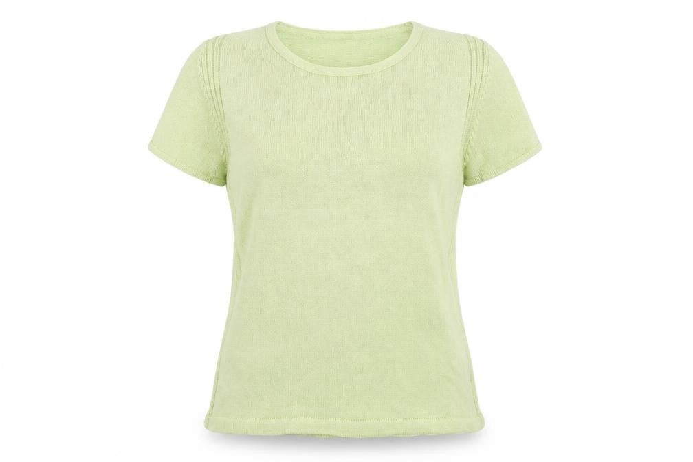 EWM Womens Green Round Neck  Cotton Pullover Jumper Size M