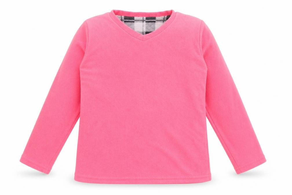 Primark Girls Pink V-Neck  Polyester Pullover Jumper Size 9-10 Years