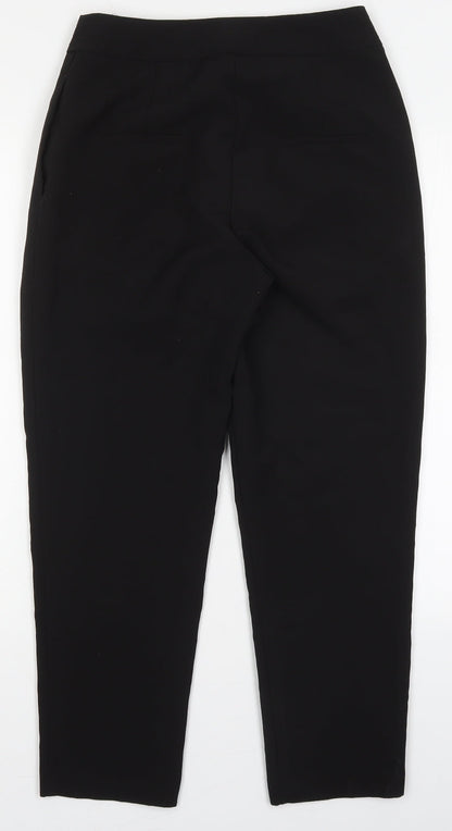 New Look Womens Black  Polyester Trousers  Size 8 L25.5 in Regular Hook & Eye