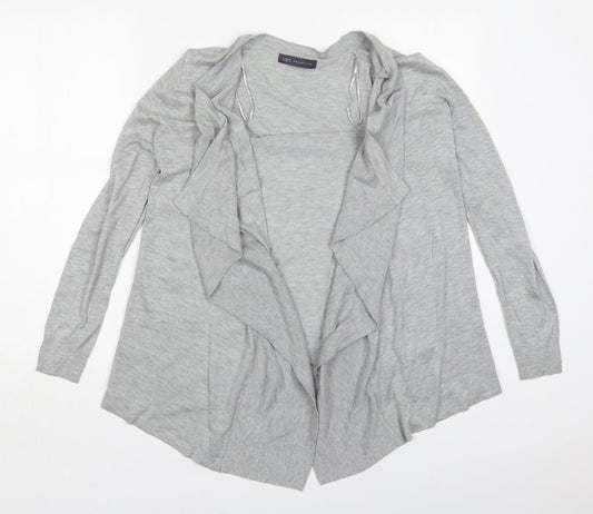 Marks and Spencer Womens Grey V-Neck  Viscose Cardigan Jumper Size M