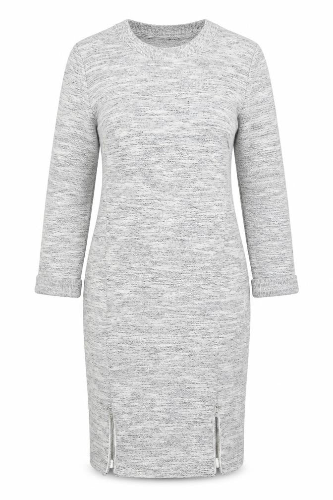 Marks & Spencer Womens Grey  Polyester Pencil Dress  Size 8  Round Neck Pullover