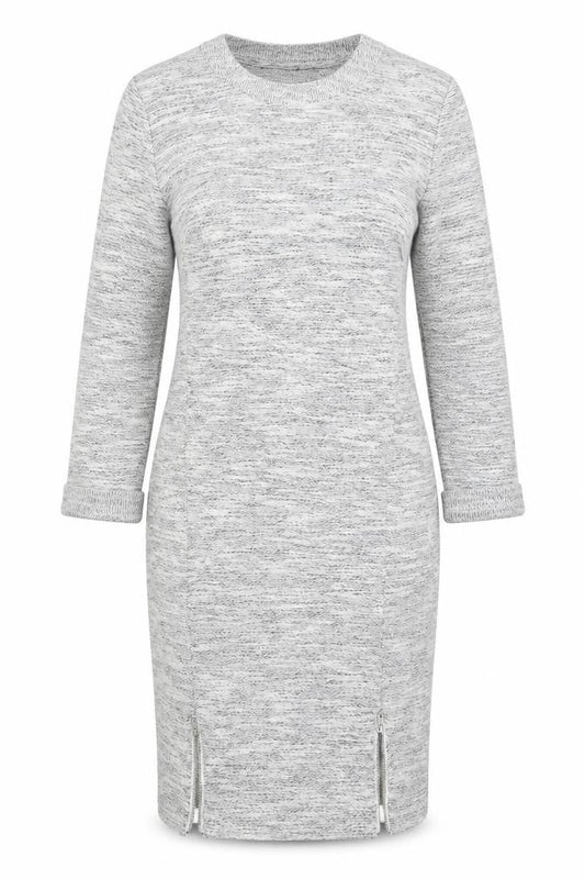 Marks & Spencer Womens Grey  Polyester Pencil Dress  Size 8  Round Neck Pullover