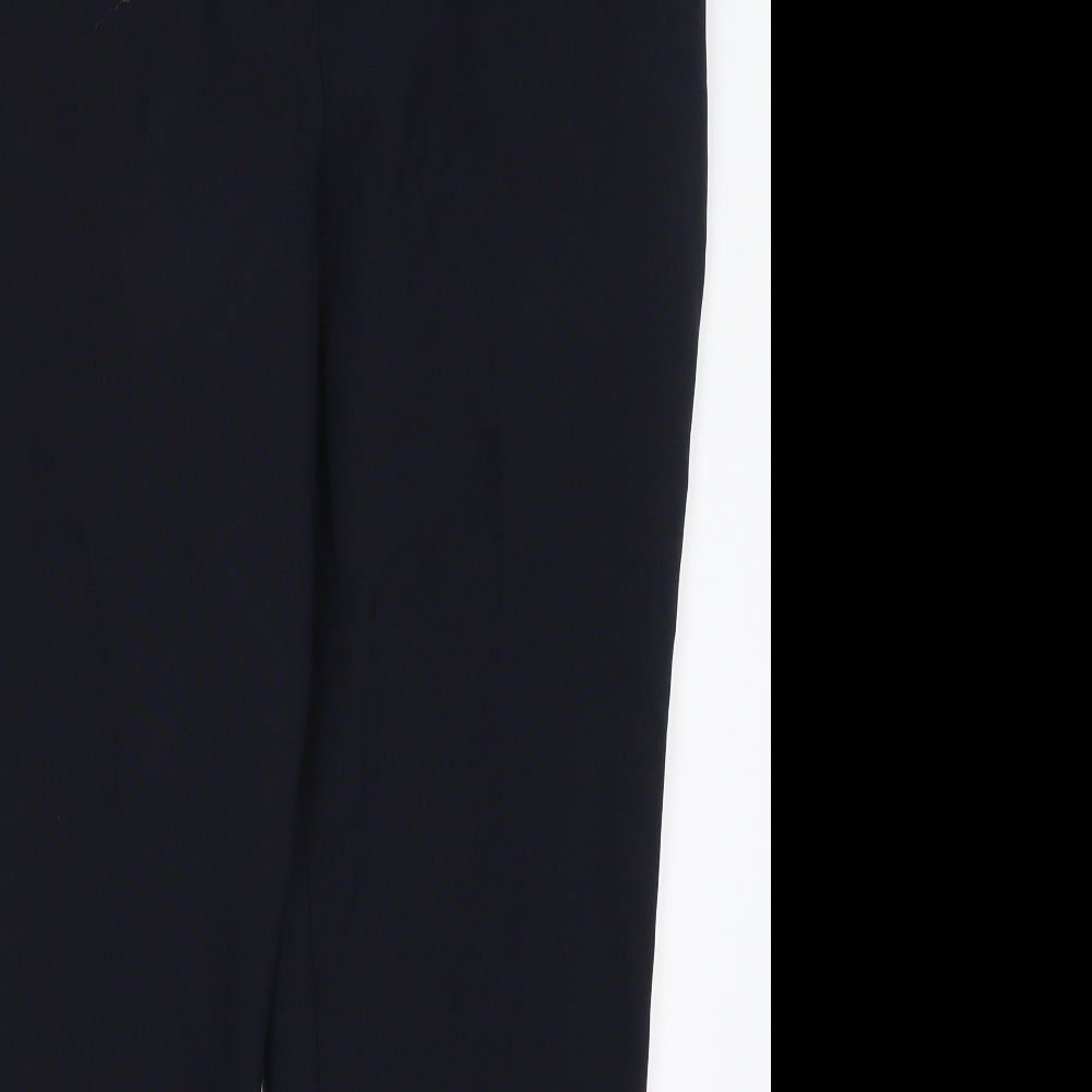 Dunnes Womens Blue  Polyester Trousers  Size 16 L28.5 in Regular Hook & Eye