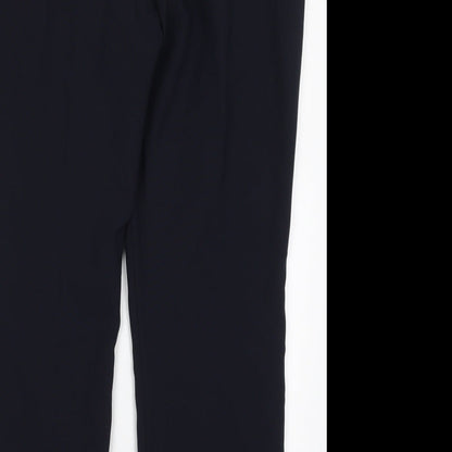 Dunnes Womens Blue  Polyester Trousers  Size 16 L28.5 in Regular Hook & Eye
